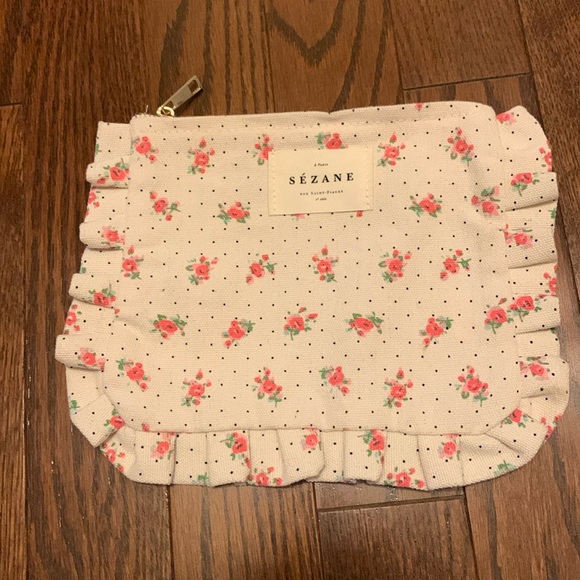 Sezane Handbags - Sezane Recycled Cotton Beauty Pouch or Bag